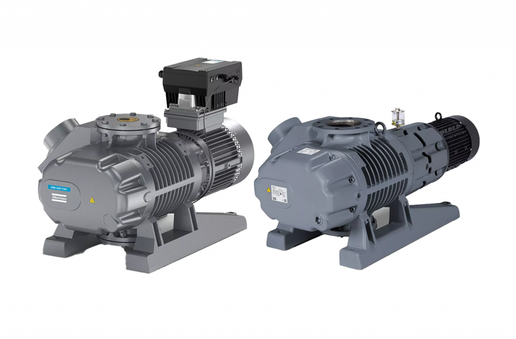 Bombas booster mecánicas de velocidad fija y variable DRB 1500-3000 VSD+ DRB 250-2000 Atlas Copco.